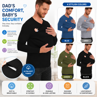 Thumbnail for Kangaroo Pocket Shirt – Cómodo y práctico: portabebés tipo camiseta para hombre