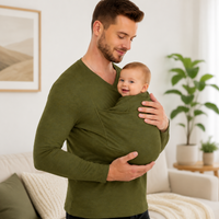 Thumbnail for Kangaroo Pocket Shirt – Cómodo y práctico: portabebés tipo camiseta para hombre