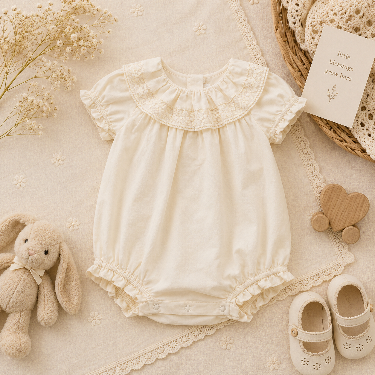 Vintage Rompers – Atemporal y suave – Mono para bebé