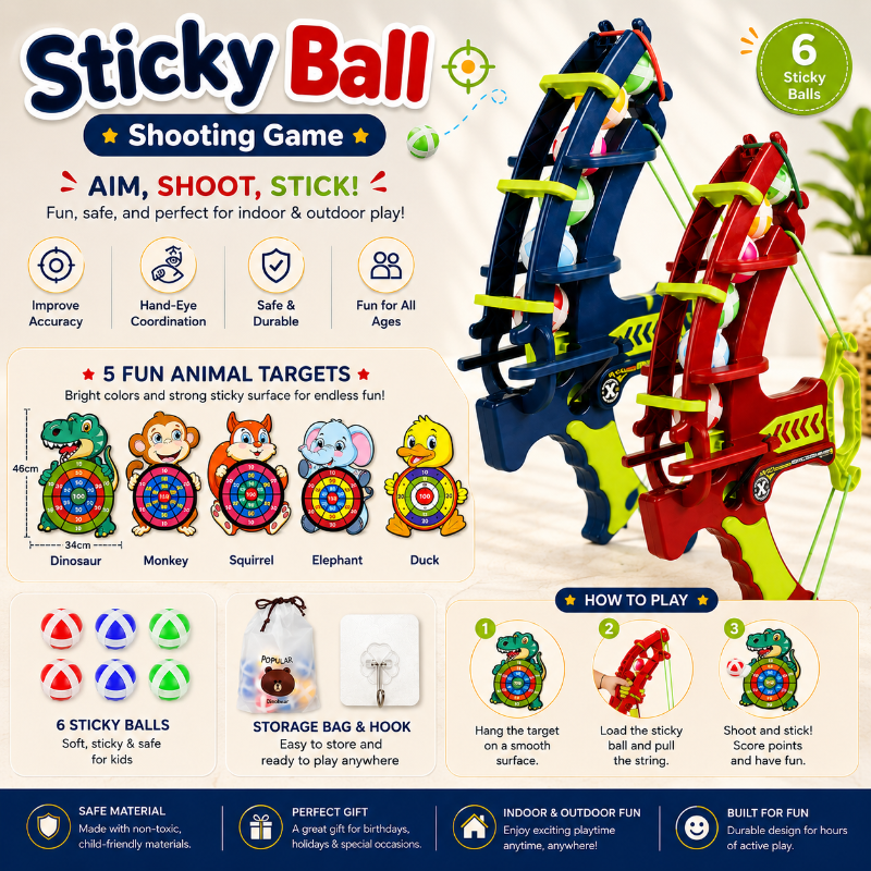 Sticky Ball Shooting Game – Activo e interactivo – Juego de dardos