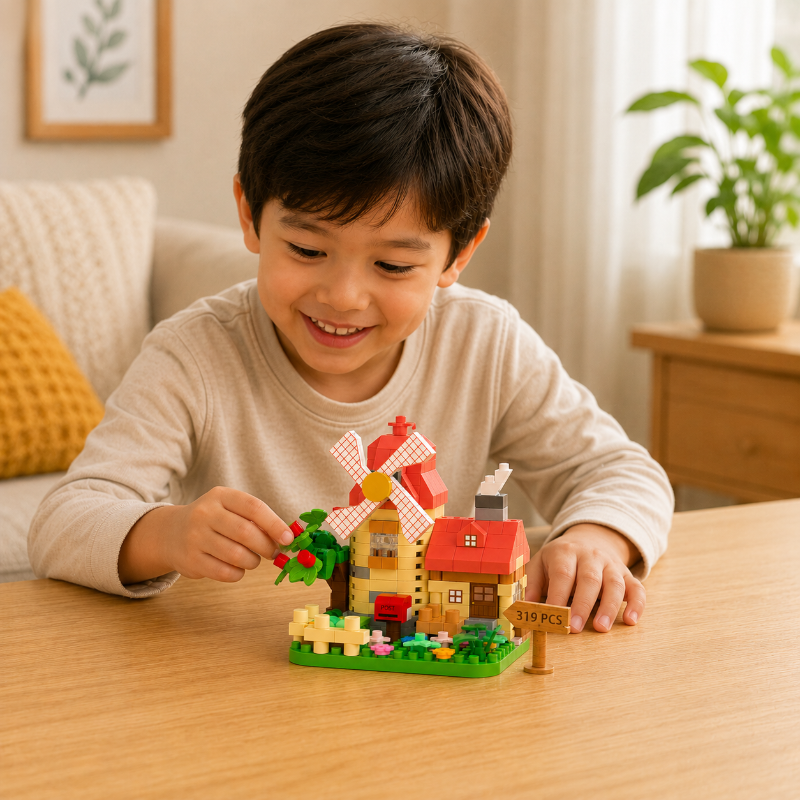 DIY Windmill Building Blocks – Creativo y estimulante – Set de bloques de construcción