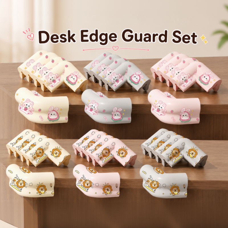 Desk Edge Guard Set – Seguro y suave – Protectores de esquinas (juego de 5)