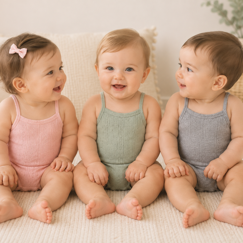 Summer Bodysuit – Ligero y cómodo – Body de punto para bebé