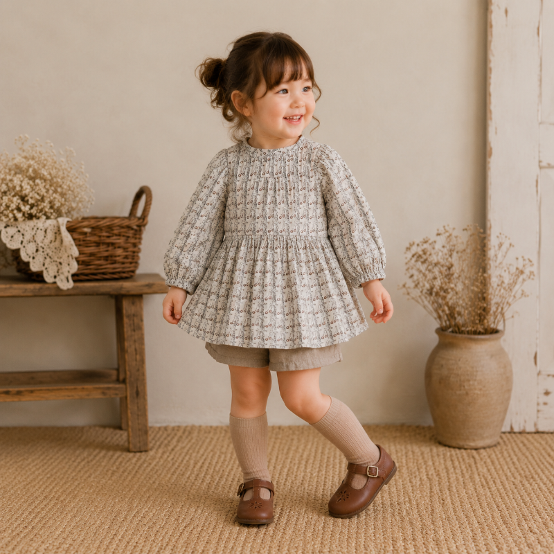 Cherry Shirt & Skirt – Bonito y ligero – Conjunto de ropa para niños