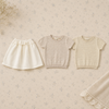 Bella Knit Top & Skirt – Ligero y fresco: conjunto de verano de punto para niños