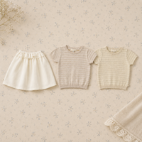 Thumbnail for Bella Knit Top & Skirt – Ligero y fresco: conjunto de verano de punto para niños