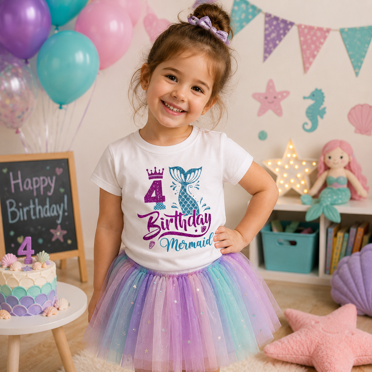 Birthday Graphic Tee – Bonita y ligera – Camiseta infantil de cumpleaños