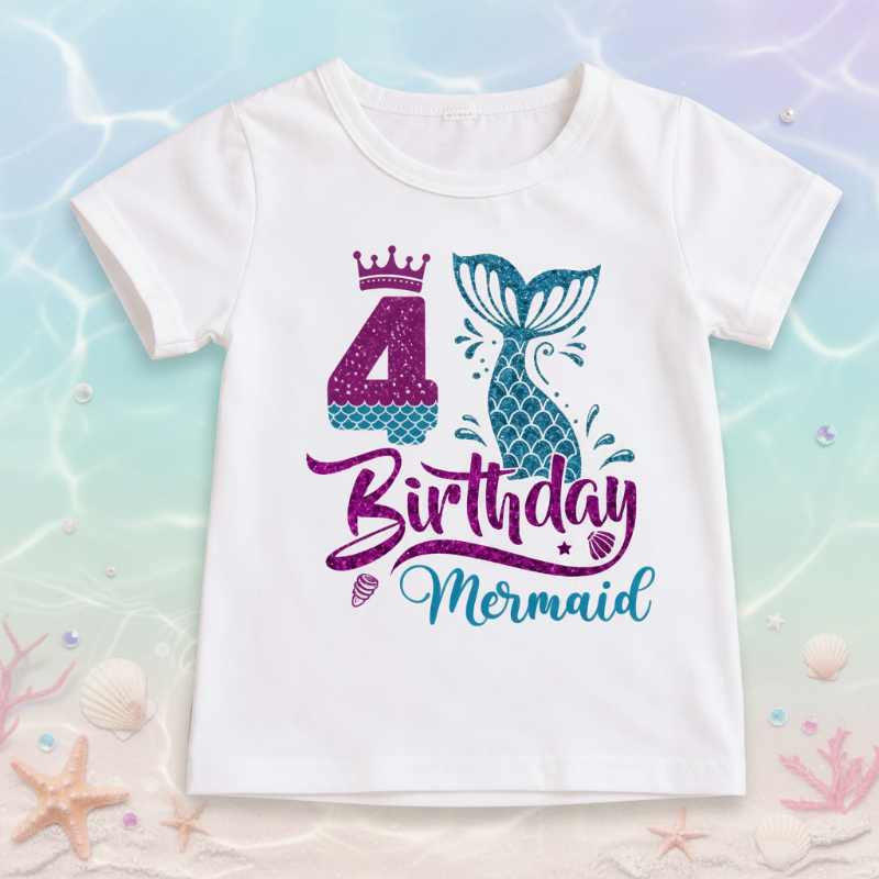 Birthday Graphic Tee – Bonita y ligera – Camiseta infantil de cumpleaños