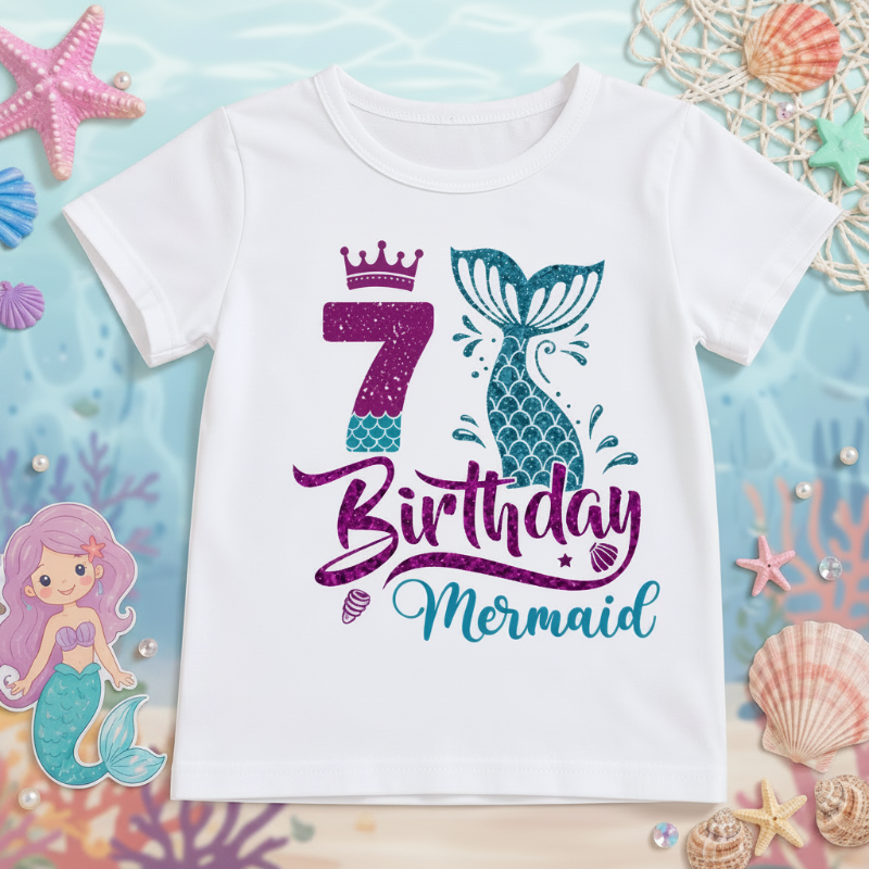 Birthday Graphic Tee – Bonita y ligera – Camiseta infantil de cumpleaños