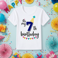 Thumbnail for Birthday Graphic Tee – Bonita y ligera – Camiseta infantil de cumpleaños