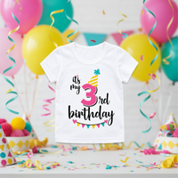 Thumbnail for Birthday Graphic Tee – Bonita y ligera – Camiseta infantil de cumpleaños