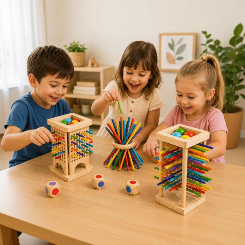 Wooden Stick Battle Game – Razonamiento e Interacción – Juego de mesa estratégico