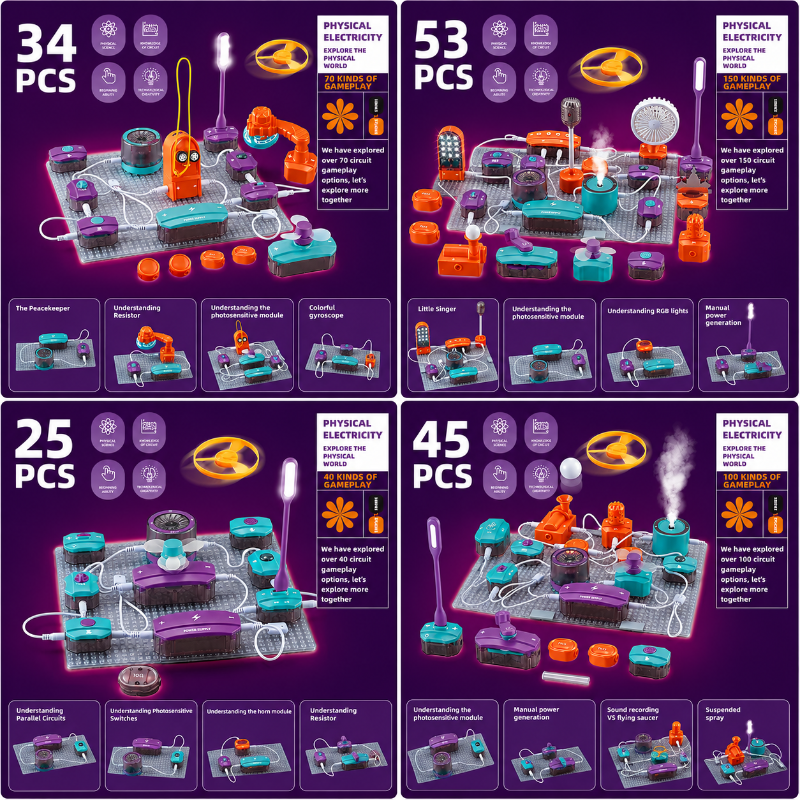STEM Electronic Building Kit – Educativo y técnico – Set de experimentos de circuitos