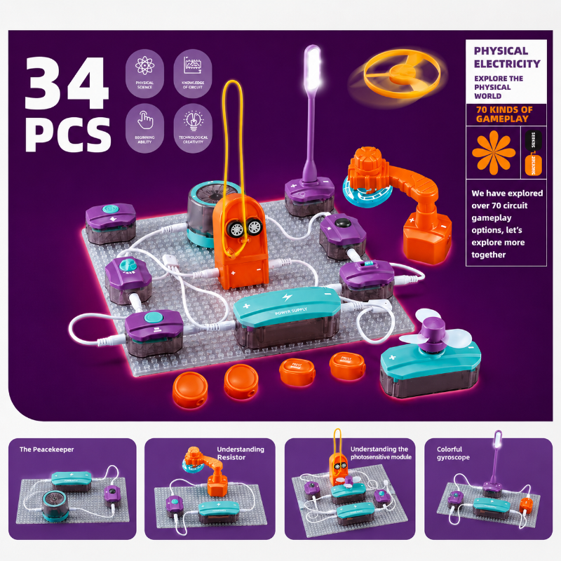 STEM Electronic Building Kit – Educativo y técnico – Set de experimentos de circuitos
