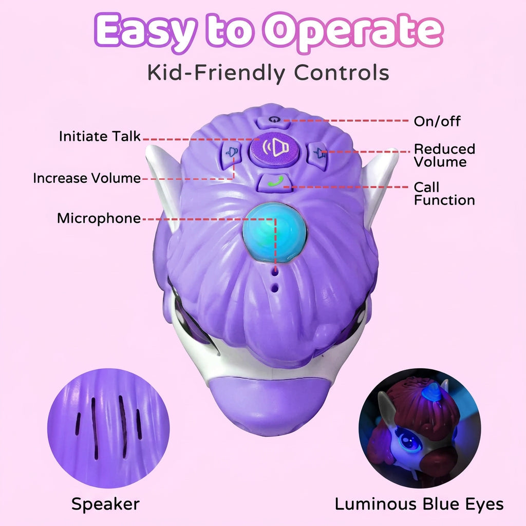 UnicornTalk – Adorable e interactivo: walkie-talkie de unicornio para niños