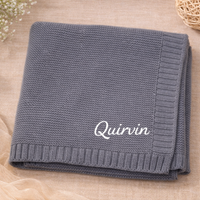 Thumbnail for Personalized Baby Blanket – Suave y única: manta de algodón personalizada con bordado