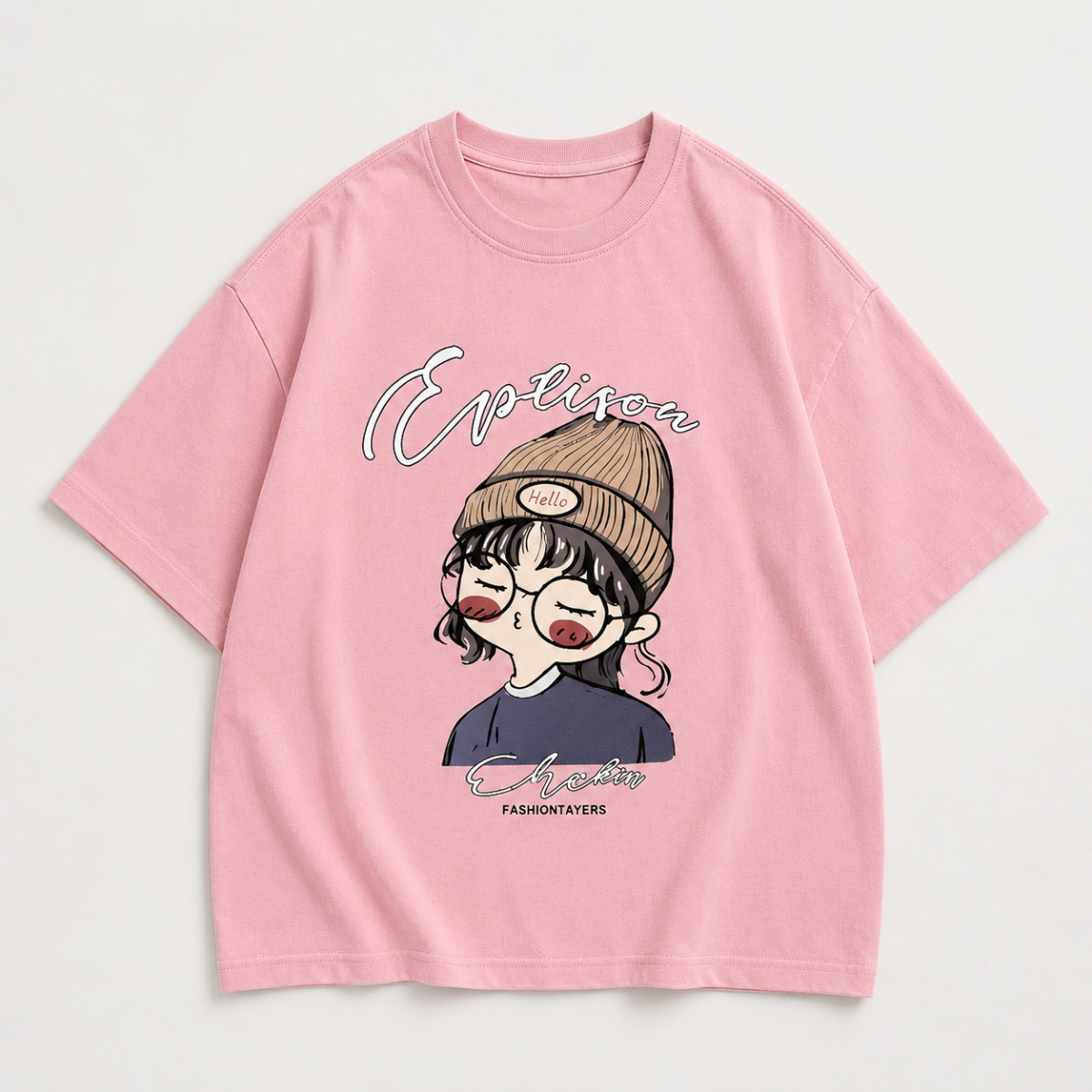 CuteStyle – A la última y cómoda: camiseta con estampado de dibujos animados oversize
