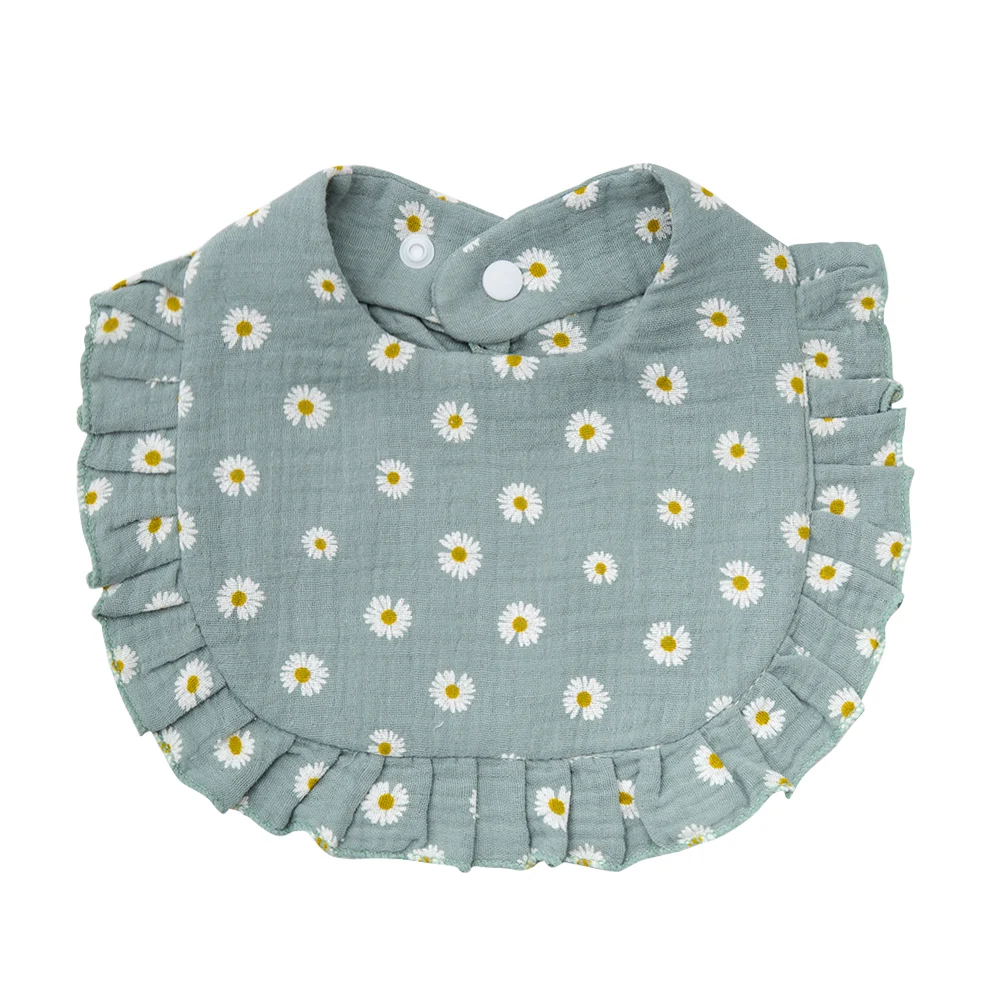 BabyBloom – Bonito y cómodo: babero para bebé con borde con volantes