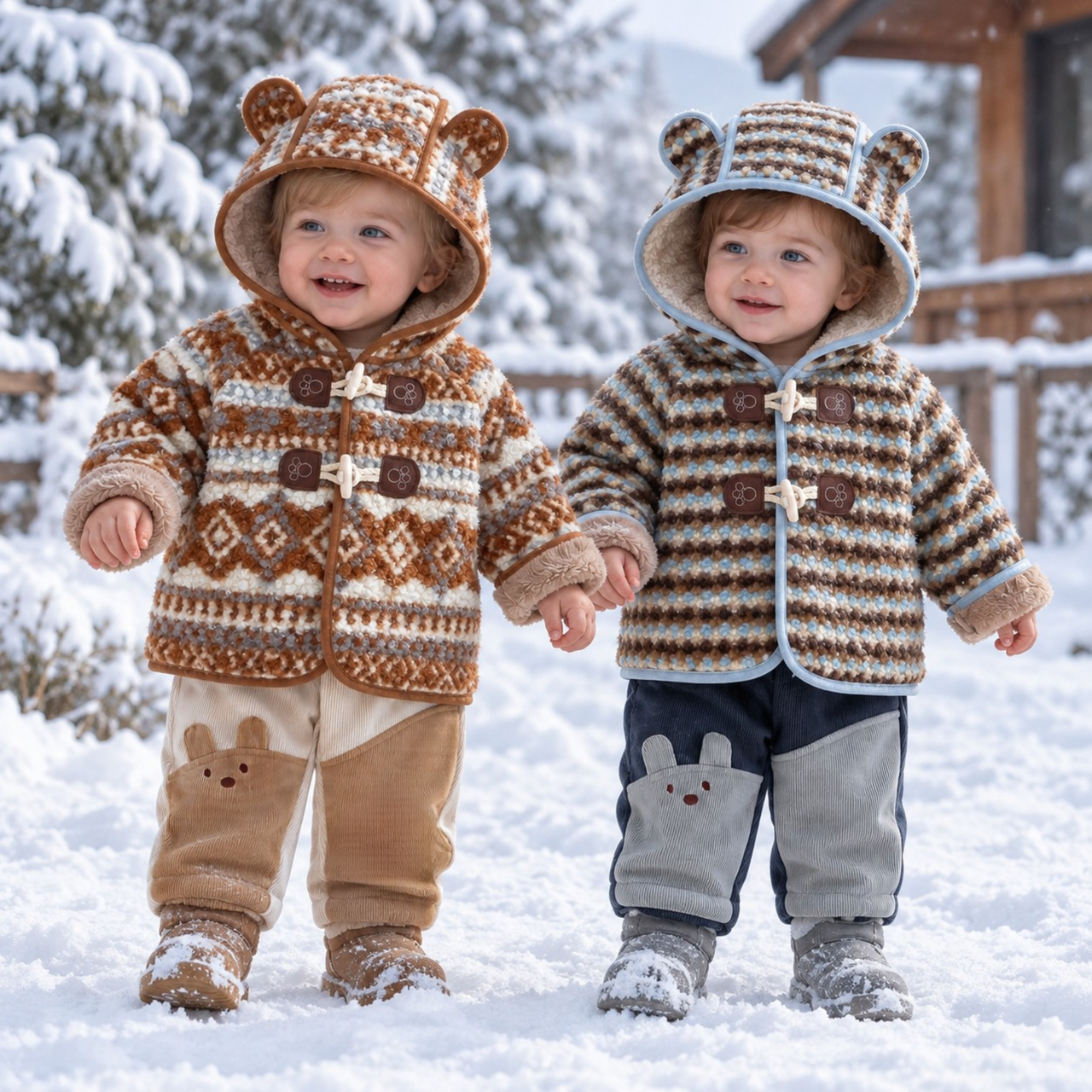 LittleWarm – Acogedor y elegante: abrigo de invierno con diseño Fair Isle