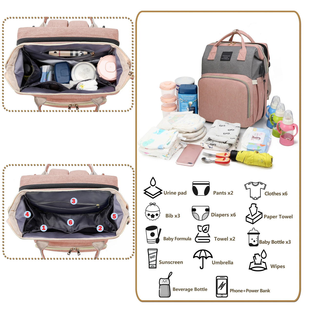 Nuvella Baby – Siempre preparado: bolso cambiador multifuncional con cama