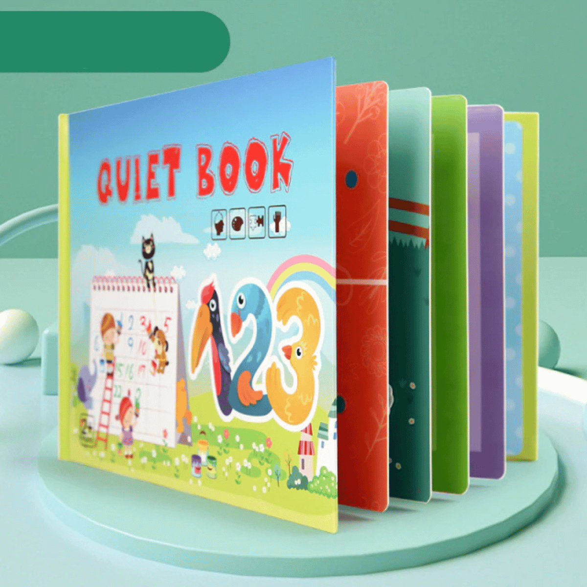 Quiet Book™ - Desarrollar la motricidad fina - Libro de aprendizaje