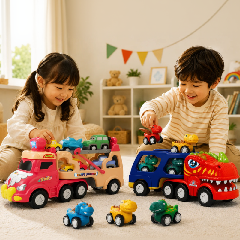 DinoDrive – Creativo y aventurero – Set de juego «Camión 5 en 1»