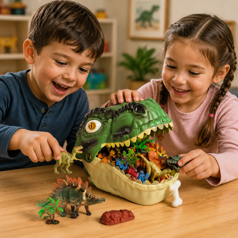 DinoWorld – Creativo y realista – Juego de juguetes «Cabeza de dinosaurio»