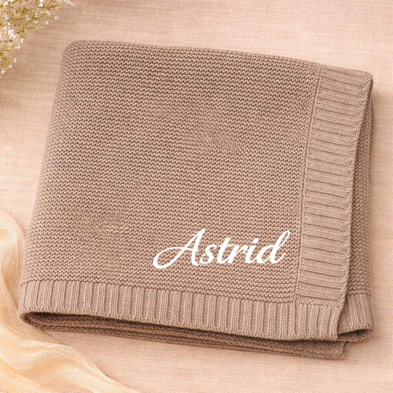 Personalized Baby Blanket – Suave y única: manta de algodón personalizada con bordado