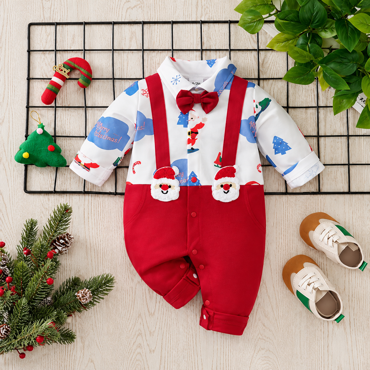 Mini Fashion™ - Material suave - Disfraz de Navidad para bebé