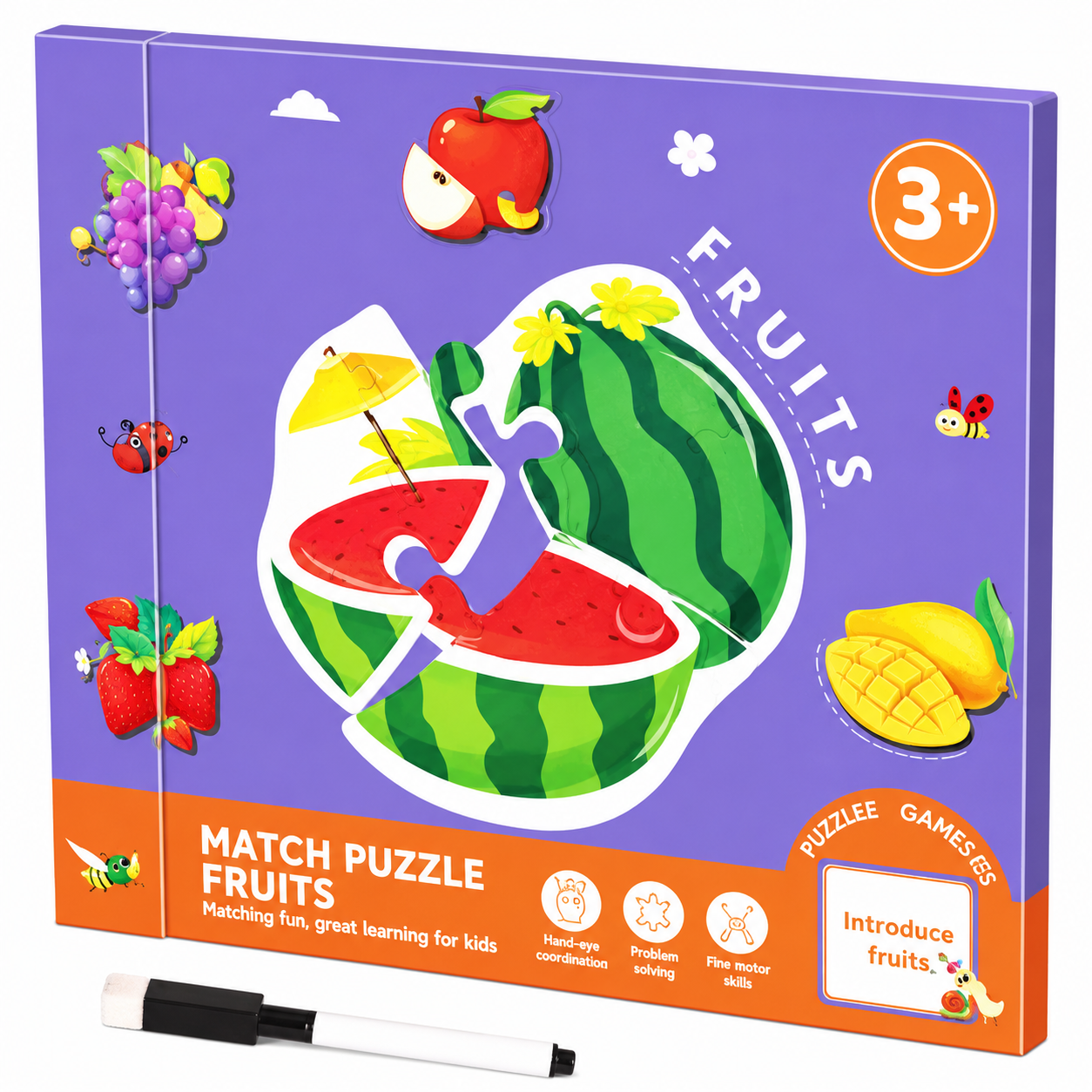 SmartMatch – Divertido y educativo – Libro magnético 2 en 1 de dibujos y rompecabezas