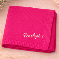 Thumbnail for Personalized Baby Blanket – Suave y única: manta de algodón personalizada con bordado