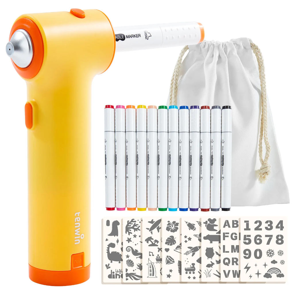 PaintBuddy – Creativo y educativo – Kit portátil de dibujo con aerógrafo