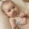 Baby Pacifier Holder – Con nombre – Cuentas personalizadas de madera y silicona