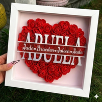 Thumbnail for Personalized Rose Shadow Box – Regalo único para el Día de la Madre: caja con rosas personalizadas