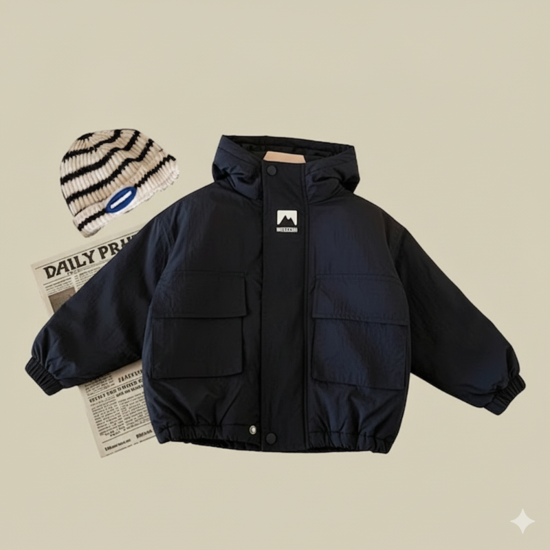 LiloWear – A prueba de viento y repelente al agua: chaqueta cortavientos con capucha para niños