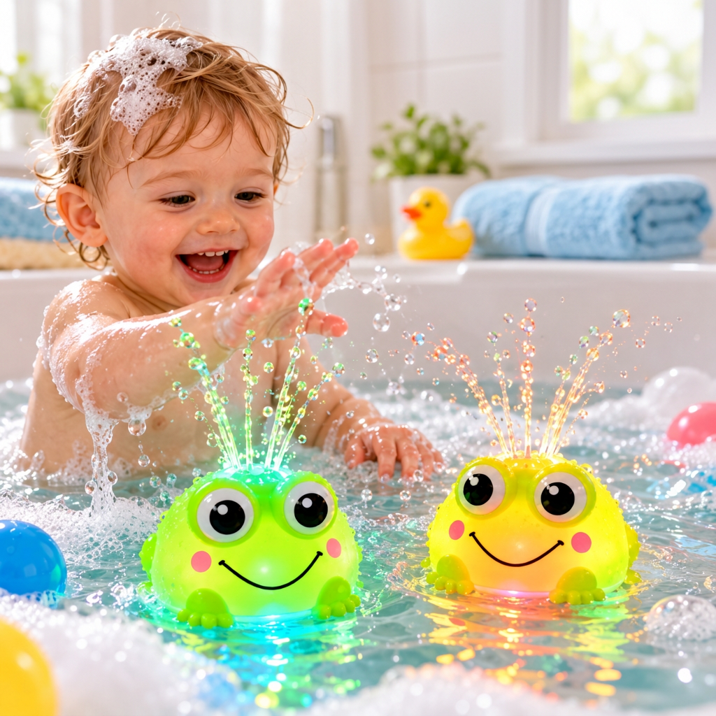 FrogSplash – Alegre e interactivo – Fuente de agua automática