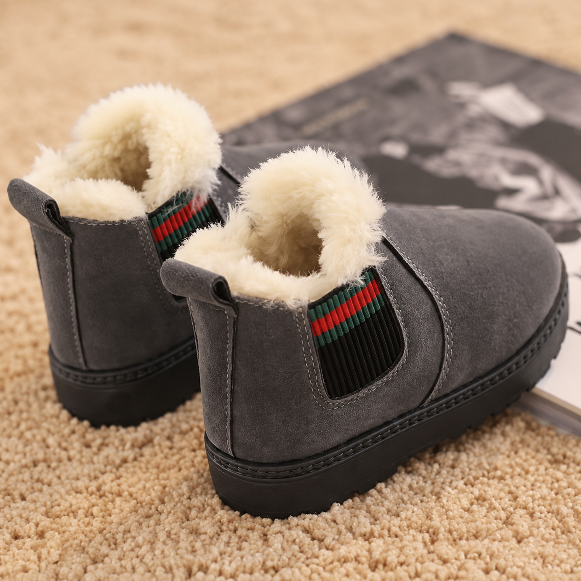 SnowySteps – Cálidas y suaves: botitas de invierno para bebé con forro de felpa