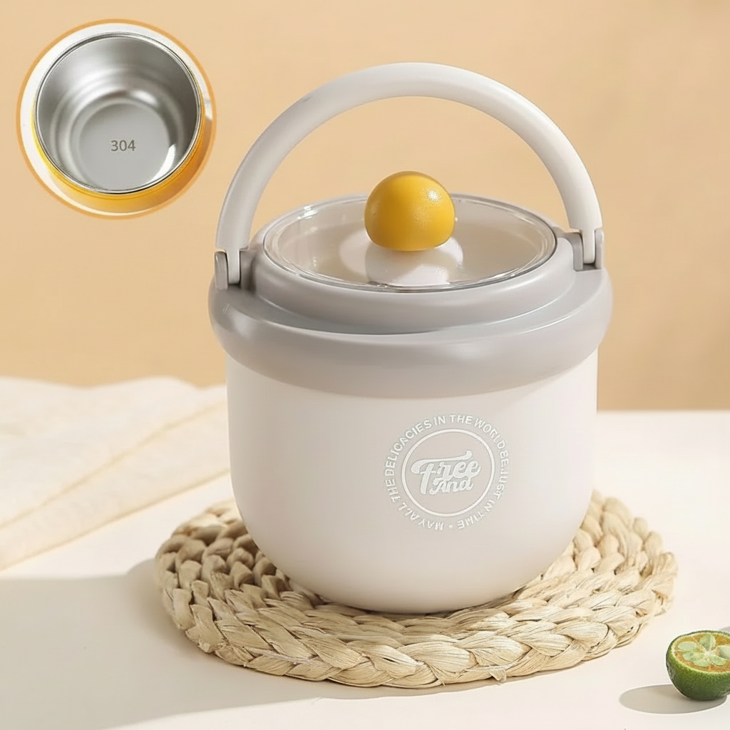 MealMate – Práctico y aislante: cuenco de acero inoxidable para el almuerzo con cuchara