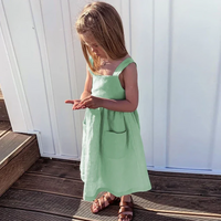 Thumbnail for BloomGrace – Bonito y cómodo: vestido infantil con lazo y tirantes ajustables