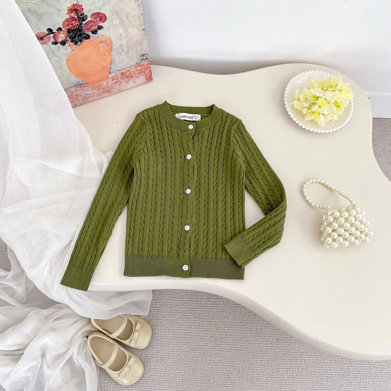 CozyBelle – Elegante y cálido: chaleco de punto con botones