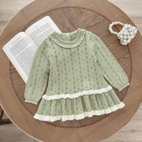 Thumbnail for MiniBelle – Elegante y suave: vestido de punto para bebé con detalle de volantes