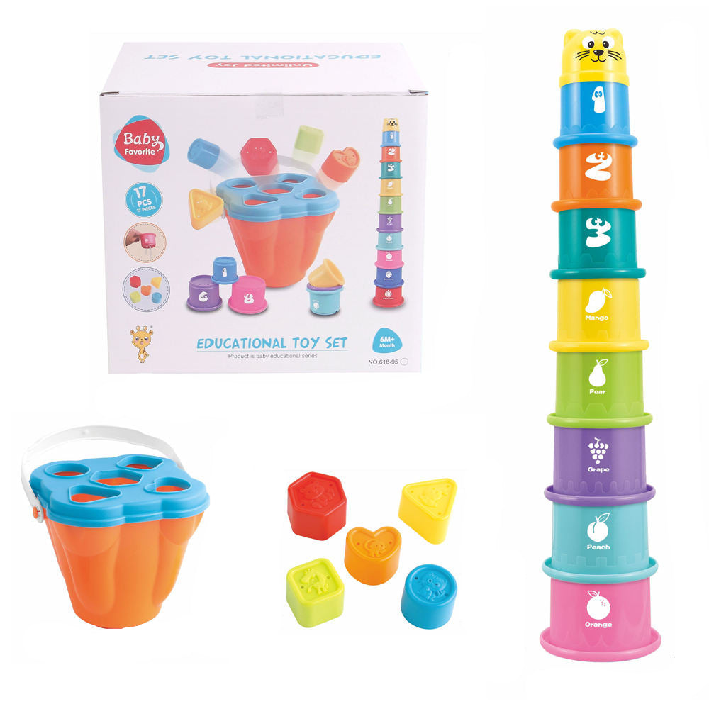 SmartSort – Motricidad y educación – Juego de clasificación con vasos apilables y formas