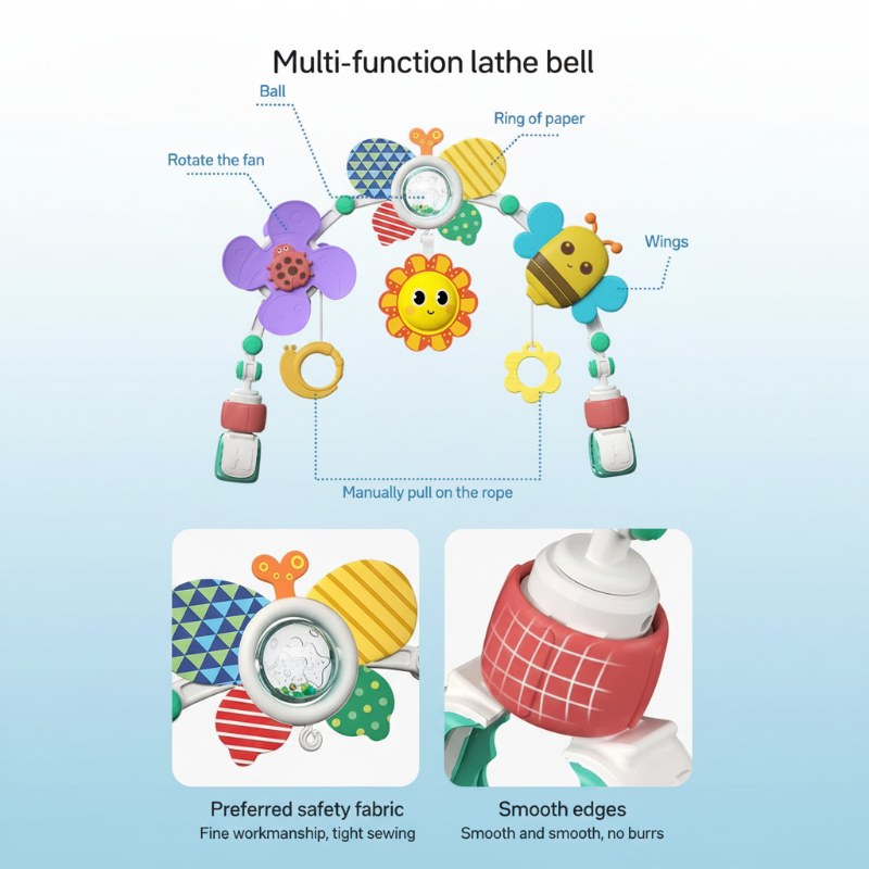 BuzzBloom – Colorido e interactivo – Arco de juegos para bebés