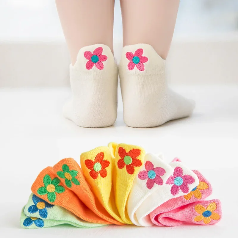 PlayfulToes – Coloridos y suaves – Calcetines cortos para niños (juego de 5)