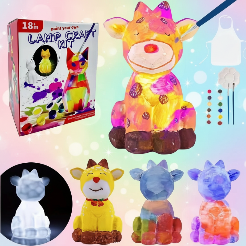 MiniCrafters – Creatividad y aprendizaje – Set de pintura de animales para lámparas DIY