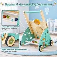 Thumbnail for WoodenSteps – Natural y educativo – Andador de madera para bebés con paneles de juego