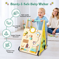 Thumbnail for WoodenSteps – Natural y educativo – Andador de madera para bebés con paneles de juego