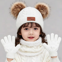 Thumbnail for CozyPom – Cálido y suave: conjunto de invierno con gorro, bufanda y guantes