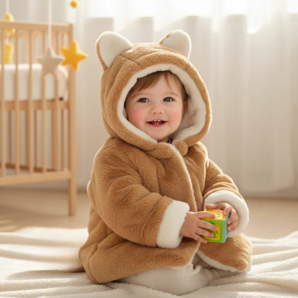 CozyPrincess – Cálida y suave – Chaqueta de felpa con capucha para niñas