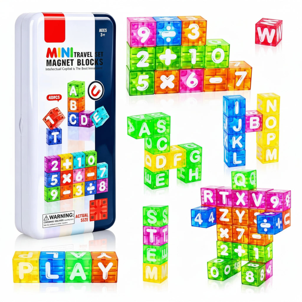 LearnCube – Educativo e interactivo: cubos magnéticos con letras y números